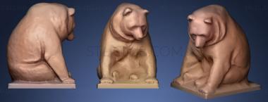 3D model Bear Statue (STL)